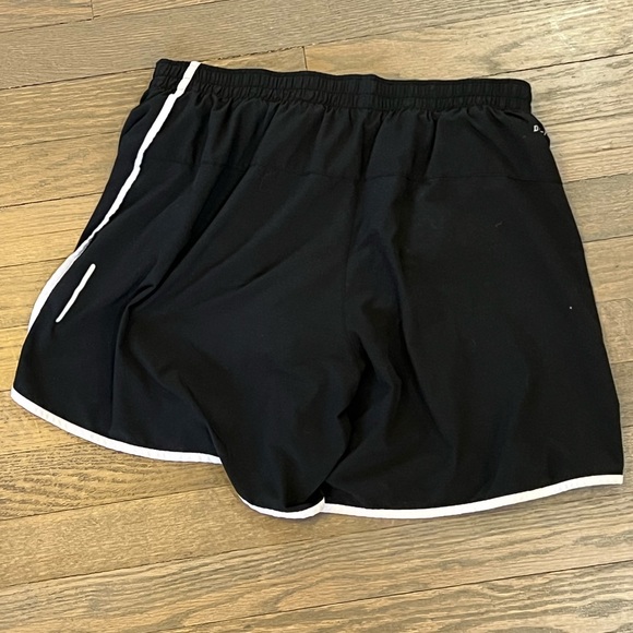 Nike Other - Nike Dri Fit 5” running short - black w white reflective seams - short shorts